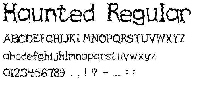Haunted Regular font